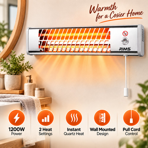 Wall mounted 1200w quartz - mounted,