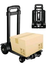 BLACK 75KG HEAVY DUTY LIGHT FOLDING FOLDABLE HAND SACK TRUCK BARROW CART TROLLEY