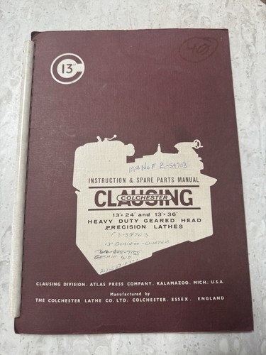Clausing colchester heavy - colchester,