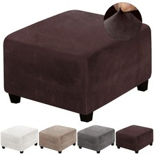 Velvet Footstool Cover