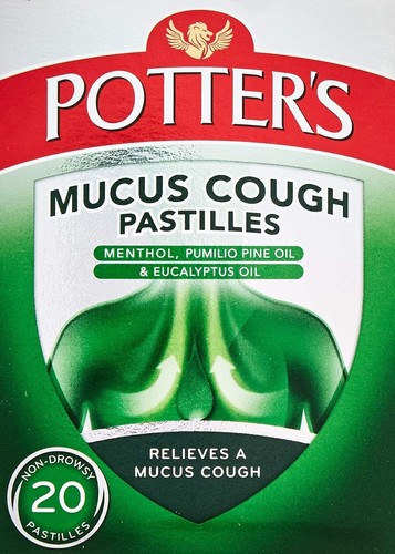 Potters mucus cough pastilles - cough,