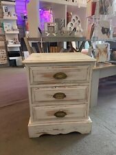 Set of 3 Drawers Shabby Chic Style In White (Bedroom Lounge Bathroom)