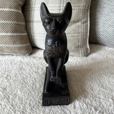 Cat Statue Of Goddess Bastet Carved Hieroglyphic