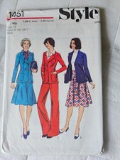 Vintage 1980s suit separates pattern Style 1451 size 14 bust 36