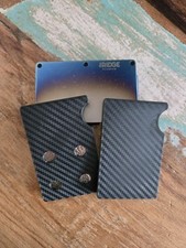 Ridge Wallet Coin Tray Set Of Two In Carbon Patern Finish At The Back
