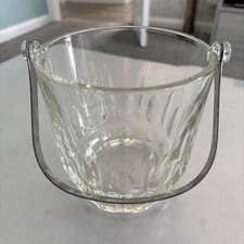 Vintage Glass Ice Bucket With