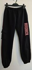 HOODRICH TRACKSUIT BOTTOMS BLACK RED AND WHITE SIZE XS SIZE 8 10