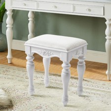 Vintage Dressing Table Stool Makeup Vanity Chair Soft Seat Bench Piano Bar Stool