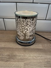 Aroma Silver Silhouette Forest Electric Wax Melt Warmer - Touch Light