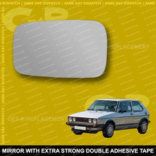 For VW Golf mk1 / GTI wing mirror glass 74-84 Left Passenger side Spherical