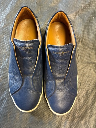 Blue leather shoes - blue,