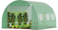 Polytunnel Greenhouse 3X3X2M 9M² Poly Tunnels Gardening Walk in Pollytunnel Tent