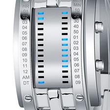 Mens binary watch casual - binary,