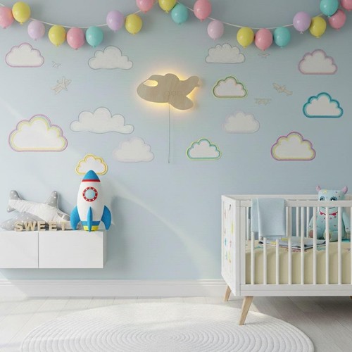Airplane wall lamp for kids - lamp,