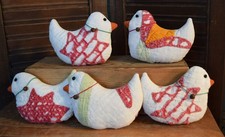 Primitive 5 Old Quilt Chicks