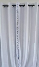 Next Light Blue Textured Tassel Edge Eyelet Curtains 168x229cm(66x90")rrp£125