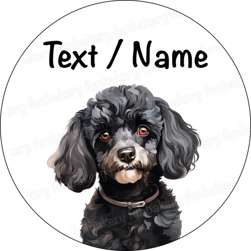 Poodle dog cake - dog, topper