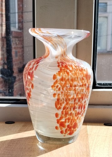 Vintage heavy mdina - glass, vase