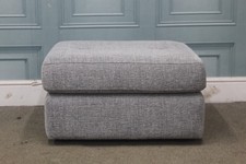G PLAN FOOTSTOOL, IN GREY WEAVE FABRIC. (1373) RRP £589.