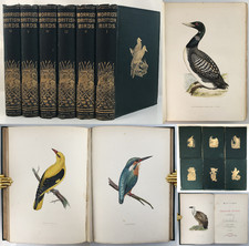 1891 Morris HISTORY OF BRITISH BIRDS 6 Vols Ornithology 394 COLOUR PLATES
