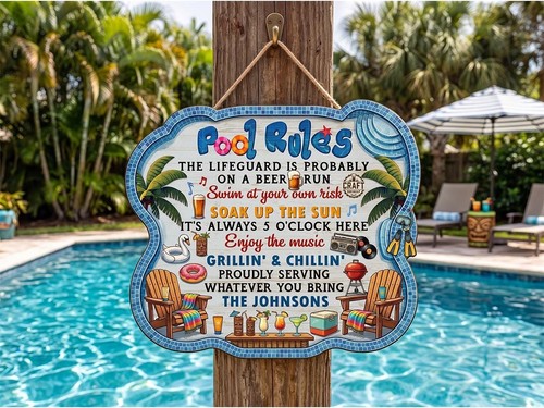 Custom pool rules - pool, wooden