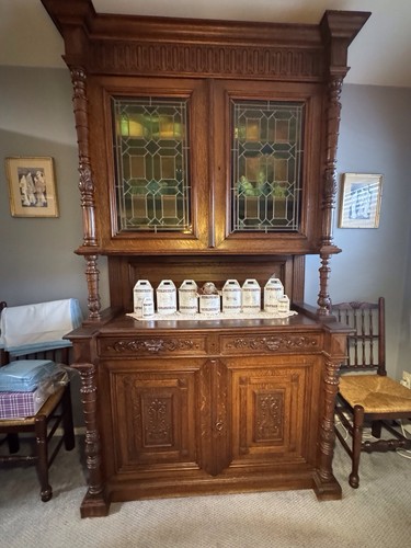 Antique solid oak victorian - solid,