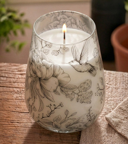 Tall glass jar candle drawn - tall,