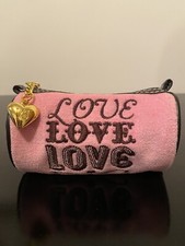 Victoria’s Secret Vintage Mini Make Up Bag Purse Pink Velour Collectable