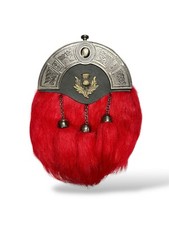 Scottish red sporran thistle - sporran,
