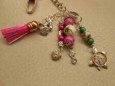 HANDMADE PETER RABBIT CABOCHON KEYRING/BAG CHARM IN A GIFT BAG POUCH-NEW+MORE-2