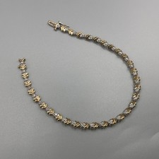 9ct gold diamond tennis - 9ct,