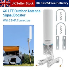 High Gain WiFi 3G 4G LTE Antenna Outdoor Signal Booster Aerial Dual SMA Male UK