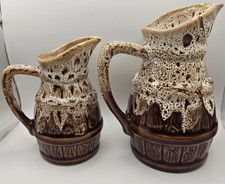 Pair of Vintage Brown Drip
