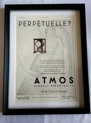 Art deco advert atmos clock - art,