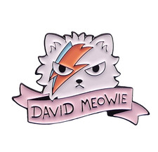 David Meowie Enamel Pin Badge