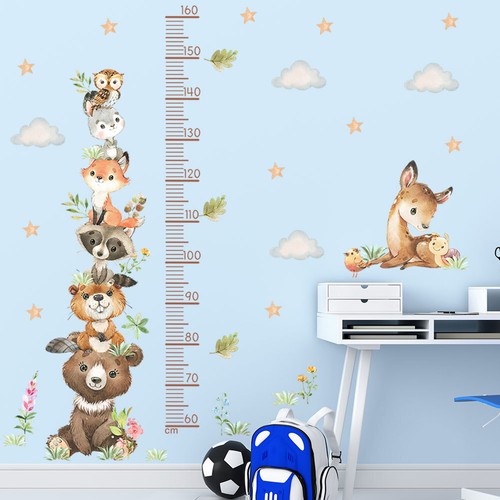 Kids animals height chart wall - height,