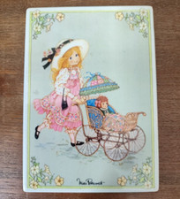 Vintage 1970's Villeroy & Boch Ceramic Postcard VilboCard Miss Petticoat (bB)