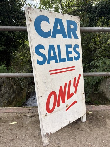 Vintage wooden garage - garage, sign