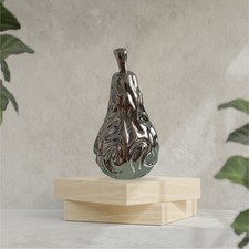 Pear Ornament Silver Platinum