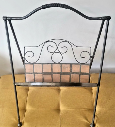 Vintage wrought iron magazine - wrought,
