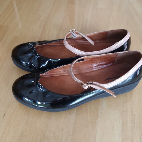 Fitflop black patent - fitflop, leather