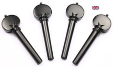 Finest Quality Ebony Violin Peg Set - Heart Model with Ebony Trim