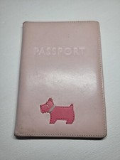 Radley pink Travel Wallet Faux Leather Passport holder cover ID Bag
