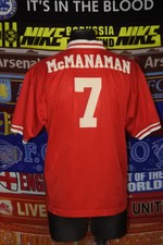 3.5/5 Liverpool adults 38-40" M 1996 #7 McManaman football shirt jersey soccer