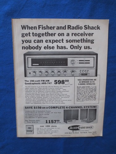 Fisher radio shack - radio, "no