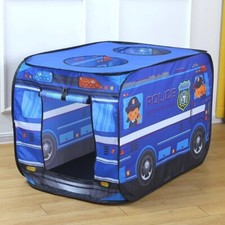 Foldable Pop Up Play Tent Truck Police Car Bus Kids Boys Children Game House