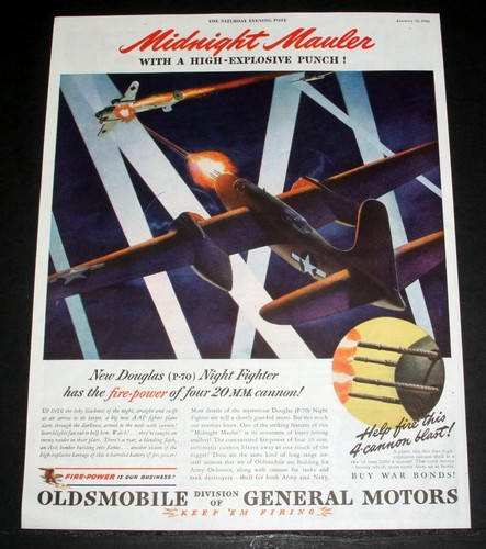 1944 old wwii magazine print - old,