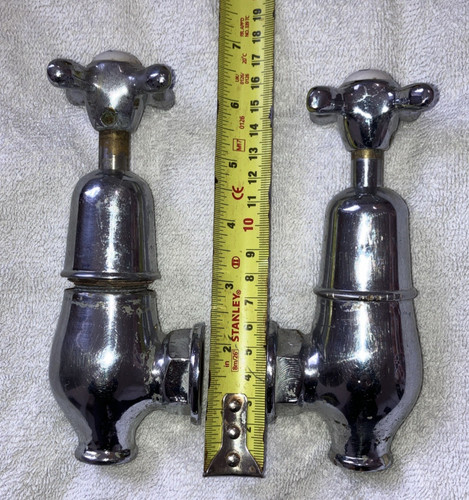 Pair vintage chrome - pair, plated