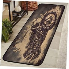 Vintage Motorcycles Runner Rug
