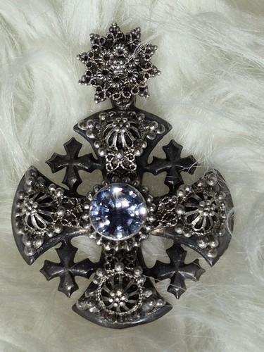 Vintage ornate silvertone - ornate,